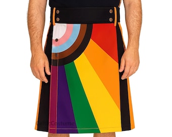 LGBTQ Pride Kilt : Rainbow Unisex Kilt