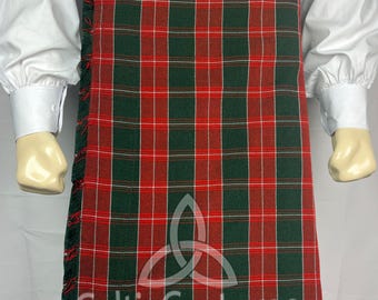 Kilt de tartán galés de St. Davids: Kilt de lana acrílica hecho a mano