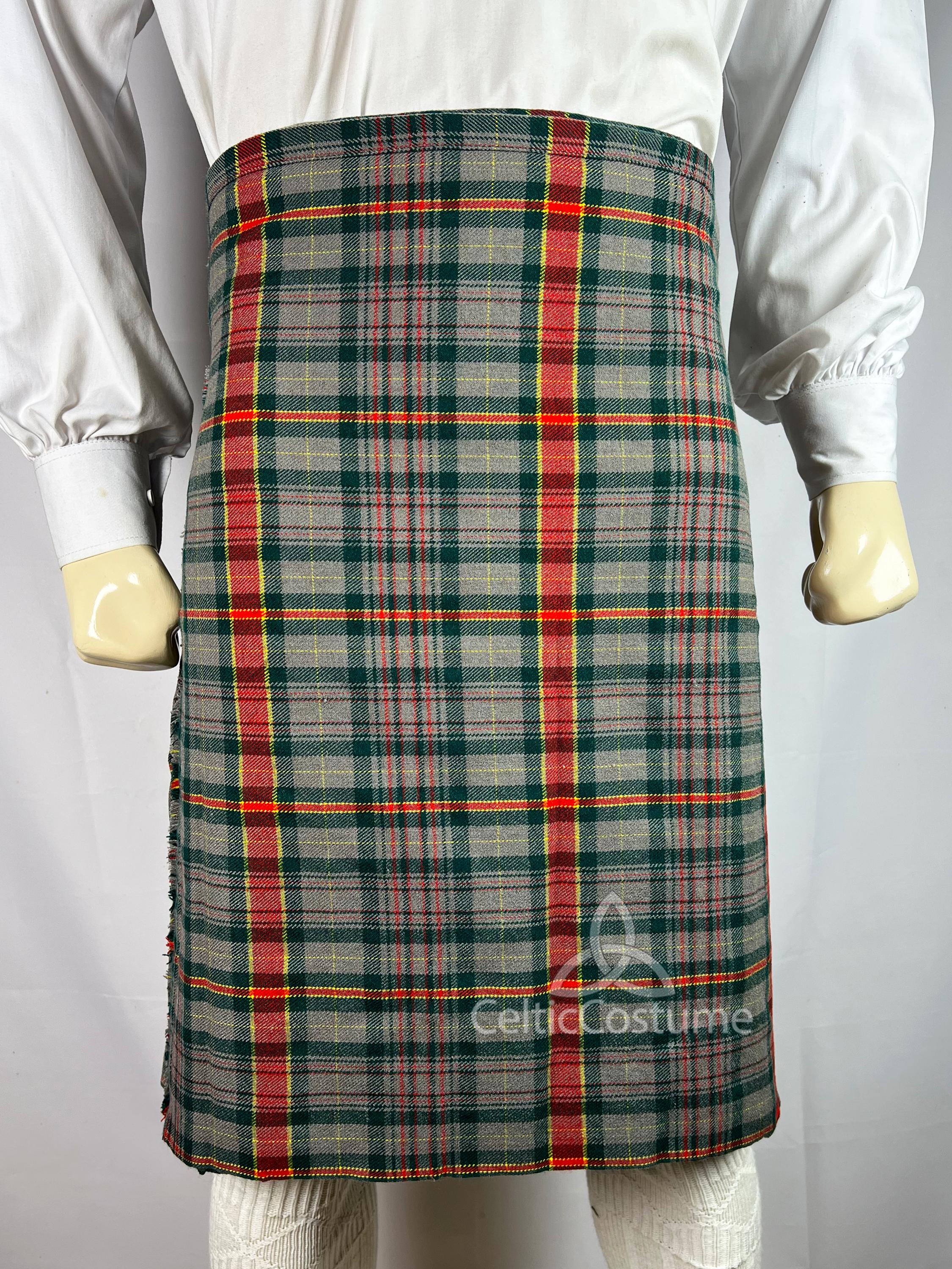 Howells / Powell Welsh Tartan Kilt Kilts for Men Handmade 16 oz heavyweight 8-yard