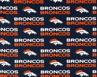 NFL Denver Broncos Orange/Blue - Broadcloth Cotton Fabric