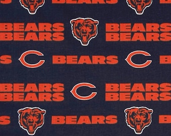 NFL Chicago Bears Orange/Navy - Cotton Fabric