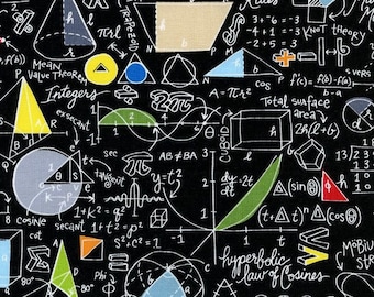 Mathematics - Black - Timeless Treasures - Cotton Fabric