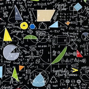 Mathematics - Black - Timeless Treasures - Cotton Fabric
