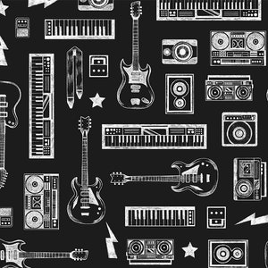 After Dark - Negro - Dear Stella Fabrics - Tejido de algodón