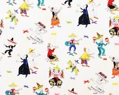 Day of the Dead quot Marionetas quot White- Alexander Henry Skeleton 1 Yard Cotton Fabric