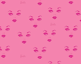 Barbie Faces Pink - Riley Blake - Cotton Fabric