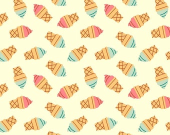 Ice Cream Cone (Food Trucks) - Paintbrush Studio - Cotton Fabrics