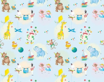 The Little Engine Could- Toys Blue - Riley Blake - Cotton Fabric
