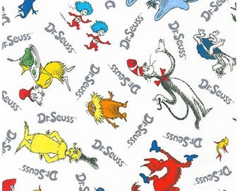 White by Dr. Seuss Enterprises from Celebrate Seuss! - Robert Kaufman - Cotton Fabric