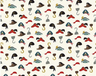 Pirate Tales Hats Cream - Riley Blake - Cotton Fabric