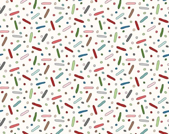 Happiness is Homemade- Cream Sprinkles- Cotton Fabric