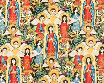 Guadalupe Coro Folklorico Virgen Guadalupe - Alexander Henry - Cotton Fabric M8919A