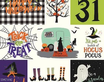 13 Panels -Hocus Pocus Panel Multi - Riley Blake - Cotton Fabric
