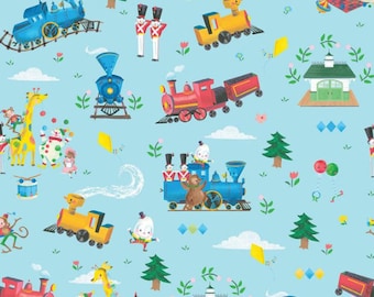 The Little Engine That Could Main - Blue - Riley Blake - Cotton Fabric