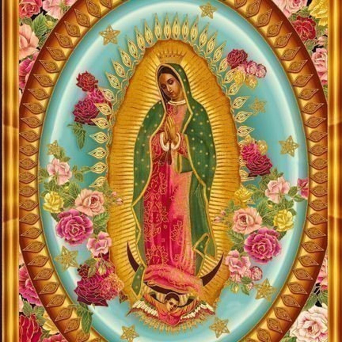 Our Lady of Guadalupe Fabric 4 Panels - Etsy