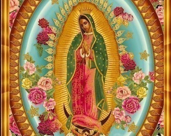 Our Lady of Guadalupe Fabric-  4 panels