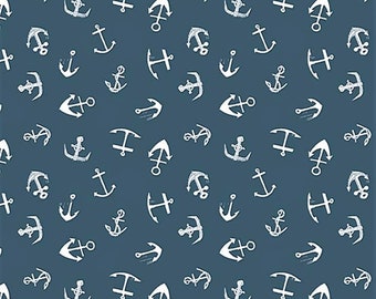 Oxford Anchors Fabric - Dear Stella - Cotton Fabric