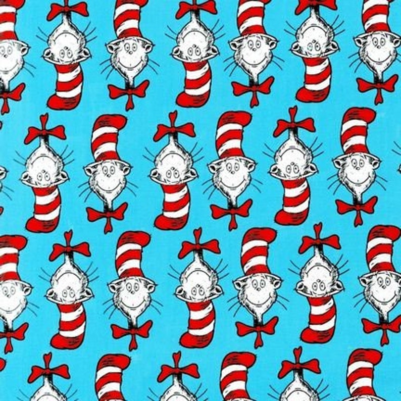 Celebration by Dr. Seuss the Cat in the Hat Cotton Fabric Etsy