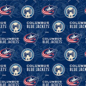 NHL-Columbus Blue Jackets Tone on Tone - Cotton Fabric