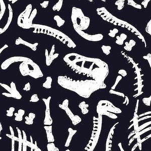 Glow Dino Bones - Timeless Treasures - Cotton Fabric