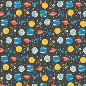 Space Monkey - Planets - Paintbrush Studio Fabrics - Cotton Fabric
