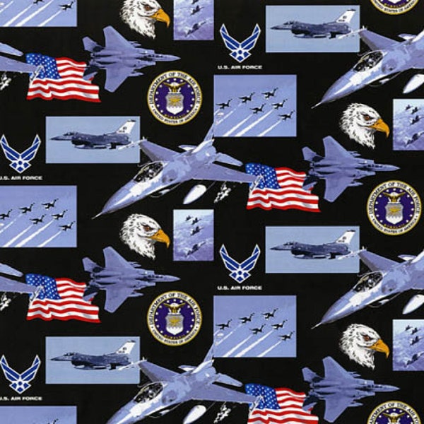 U.S. Air force All Over - Sykel Enterprises - Cotton Fabric