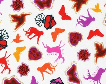 Frida Milagros Heart - Robert Kaufman - Cotton Fabric