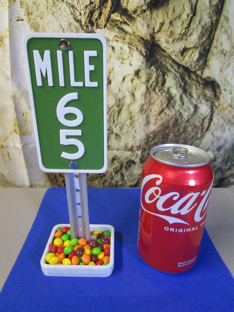 65 Milestone Desk Sign – Mile Marker for 65th Birthday, Retirement, or ...