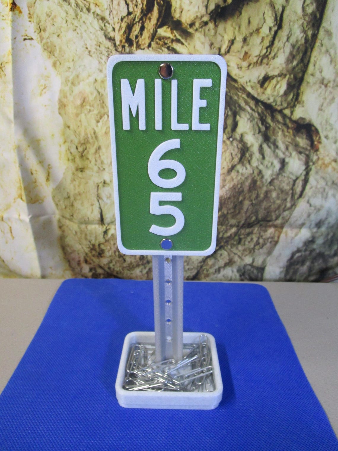 65 Milestone Desk Sign – Mile Marker for 65th Birthday, Retirement, or ...