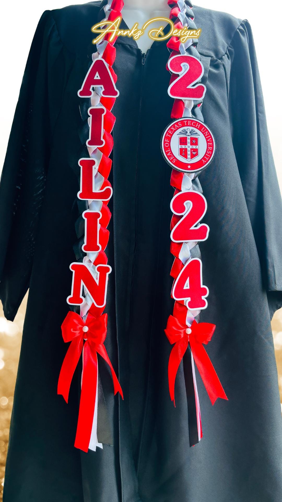 Personalized Graduation Lei | Custom Name Grad Lei | College Graduation ...