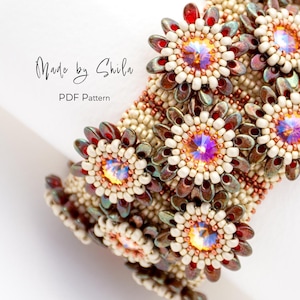 Statement Perlenarmband Schnittmuster PDF • RAW-Rocailles Anleitung (Instant Download)
