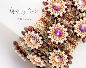 Statement Beaded Bracelet Pattern PDF • RAW Seed Bead Tutorial (Instant Download)