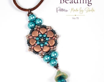 Ginko & Cabochon Bead Pattern • Earrings and Pendant PDF • Beginner Friendly Tutorial (2 PDFs)