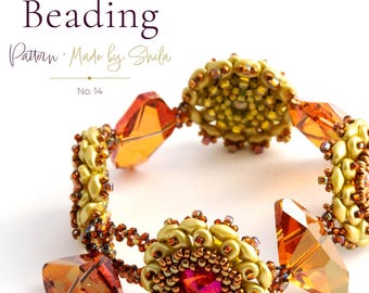 Beaded Bracelet Pattern: Super Duo Crystal Jewelry Tutorial (PDF Download)