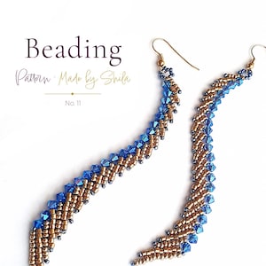 Mönster för änglavingarörhängen • Handledningar för örhängen med seed beads • PDF-nedladdning