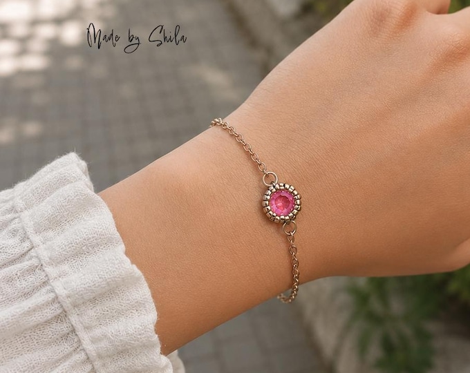 Peyote Bezel Pattern for 8 mm Chaton & Rivoli SS39 • Pendant, Earrings and Bracelet