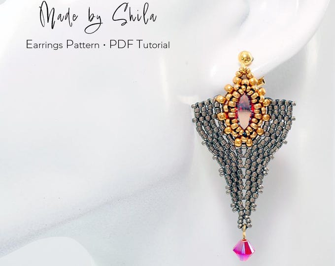 Crystal Haven Earrings Pattern • Seed Bead & Crystal Jewelry Tutorial (PDF Download)