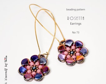 2 Beading Tutorials - Pendant & Earrings with Cabochon and Ginkgo beads (Instant download PDF)