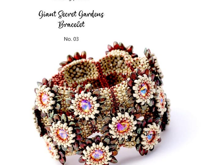 Seed Bead Bracelet Pattern: Secret Gardens Crystal Jewelry (PDF Download)