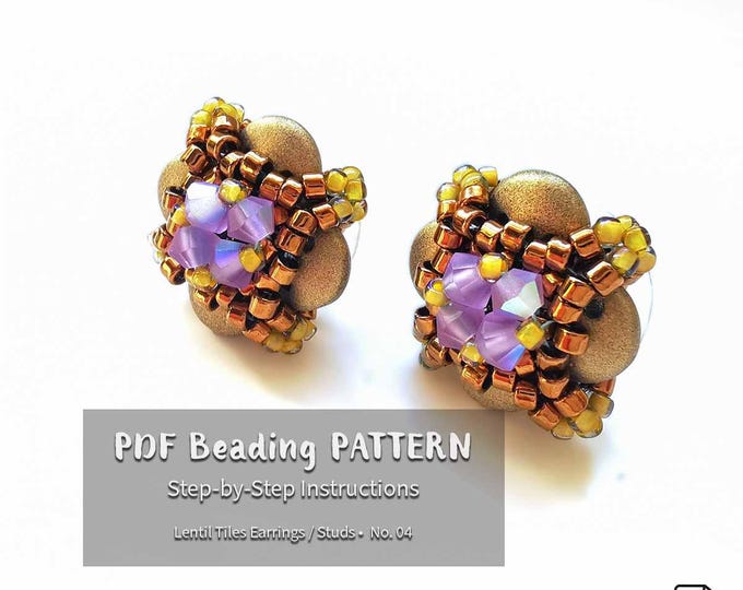 Modular Beaded Earrings • Lentil Beads, Crystal & Seed Beads • Versatile Stud or Drop Design