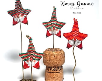 Beaded Gnome Pattern PDF • DIY Christmas Ornament & Gift • Holiday Seed Bead Peyote Tutorial