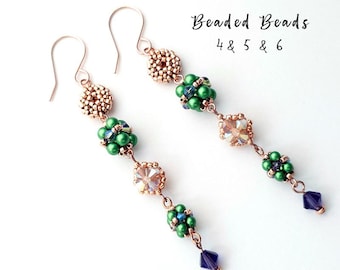 Beaded Earrings Tutorials: Seed Bead & Crystal Patterns (PDF Download)