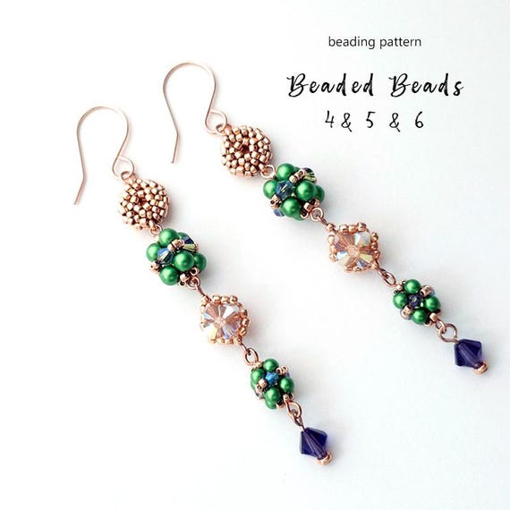 Beaded Earrings Tutorials: Seed Bead & Crystal Patterns (PDF Download)