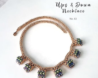 Beaded Necklace Pattern: Seed Beads, Crystals, Pearls (PDF Download No 63)