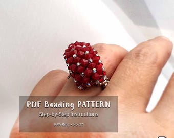 Seed Bead Ring Pattern • Beginner Step-by-Step PDF • Instant Download