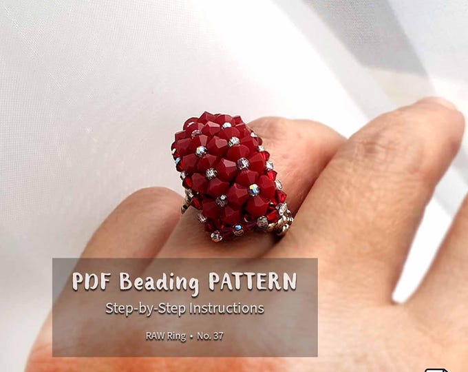 Seed Bead Ring Pattern • Beginner Step-by-Step PDF • Instant Download