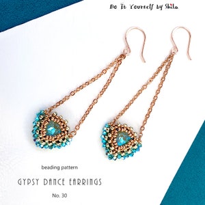 Beading Pattern Tutorial Step by step INSTANT download PDF Gypsy Dance Earrings No 30 image 4