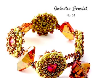 Beaded Bracelet Pattern: Super Duo Crystal Jewelry Tutorial (PDF Download)