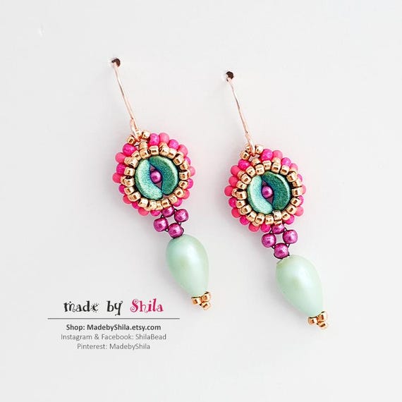 Arcos Seed Bead Earrings Pattern: Step-by-Step Jewelry Tutorial (PDF Download)