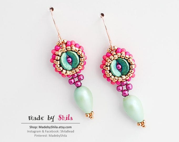 Arcos Seed Bead Earrings Pattern: Step-by-Step Jewelry Tutorial (PDF Download)
